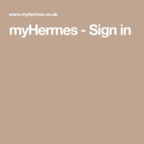 my Hermes sign in UK